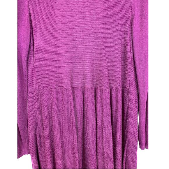 Torrid Plum Asymmetrical Hem Open Draped Cardigan - Picture 11 of 12